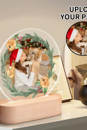 Personalised Name Acrylic Round Lamp Night Light Home Decor