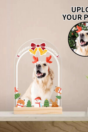 Personalised Lightweight Arch Acrylic Table Sign with Wood Stand