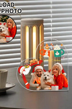 Heart Shaped Christmas Acrylic Keepsake Ornament Personalized Gift