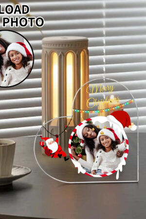 Heart Shaped Christmas Acrylic Keepsake Ornament Personalized Gift