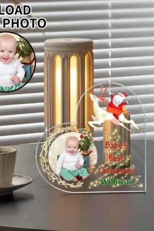 Heart Shaped Christmas Acrylic Keepsake Ornament Personalized Gift