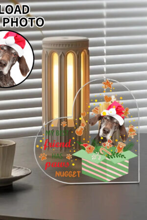 Heart Shaped Christmas Acrylic Keepsake Ornament Personalized Gift