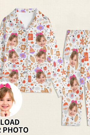 Children's Long Sleeve Nightwear Pajama Set with Pockets