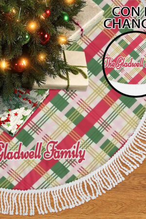 Merry Christmas Fringed Christmas Tree Skirts Decor Home 3 Sizes