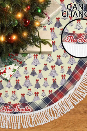 Merry Christmas Fringed Christmas Tree Skirts Decor Home 3 Sizes