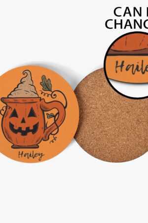 1 Design Round Wood Coaster 4 Pcs