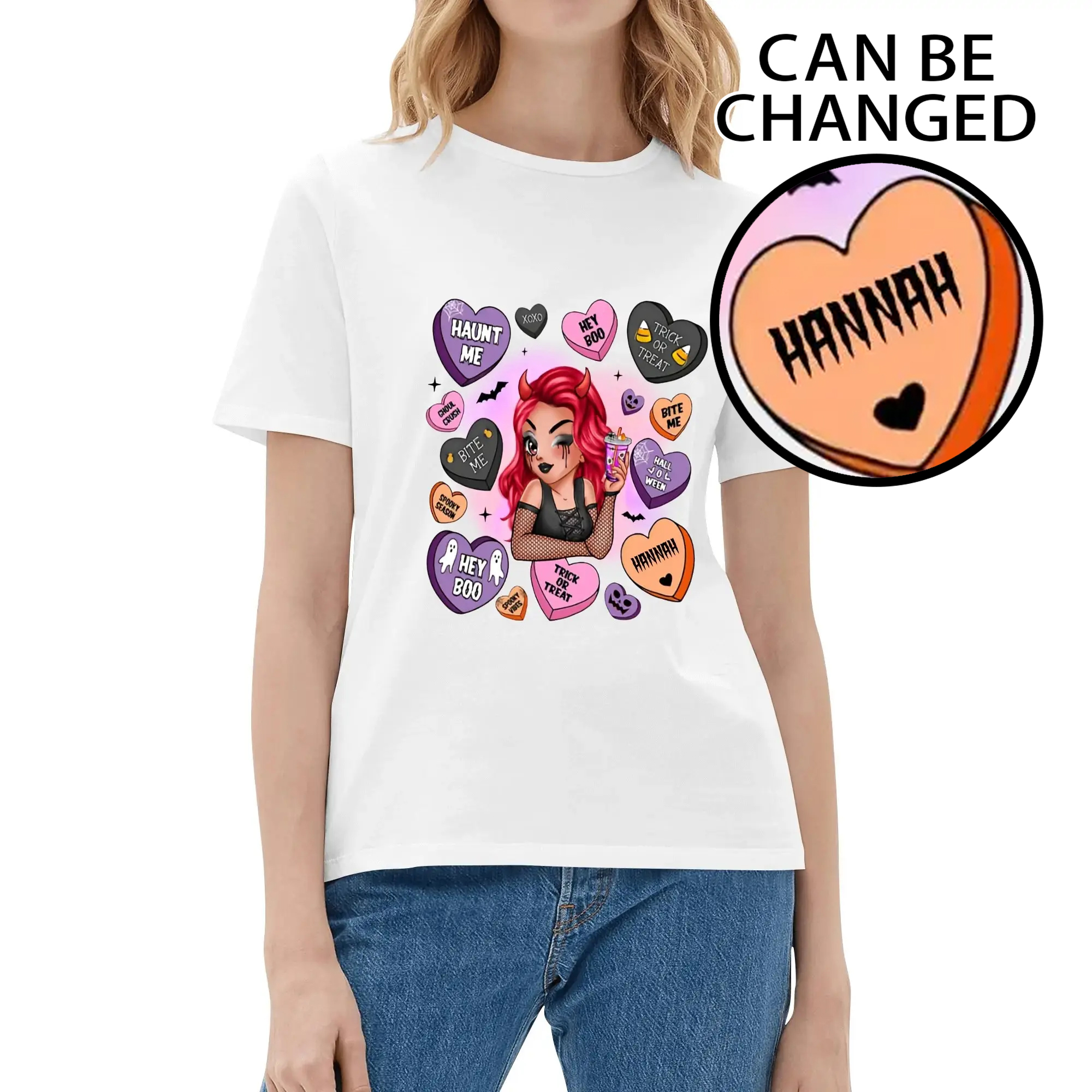 Women's Cotton Front & Back Printing T Shirt