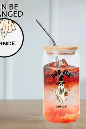 Transparent Bamboo Covered Cup 16oz Glass Cups Furniture with Straw