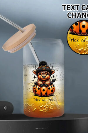 Transparent Bamboo Covered Cup 16oz Glass Cups Furniture with Straw