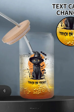 Transparent Bamboo Covered Cup 16oz Glass Cups Furniture with Straw