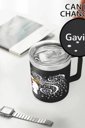 Custom 12oz Stainless Steel Coffee Mug Coffee Cup with Lid and Handle