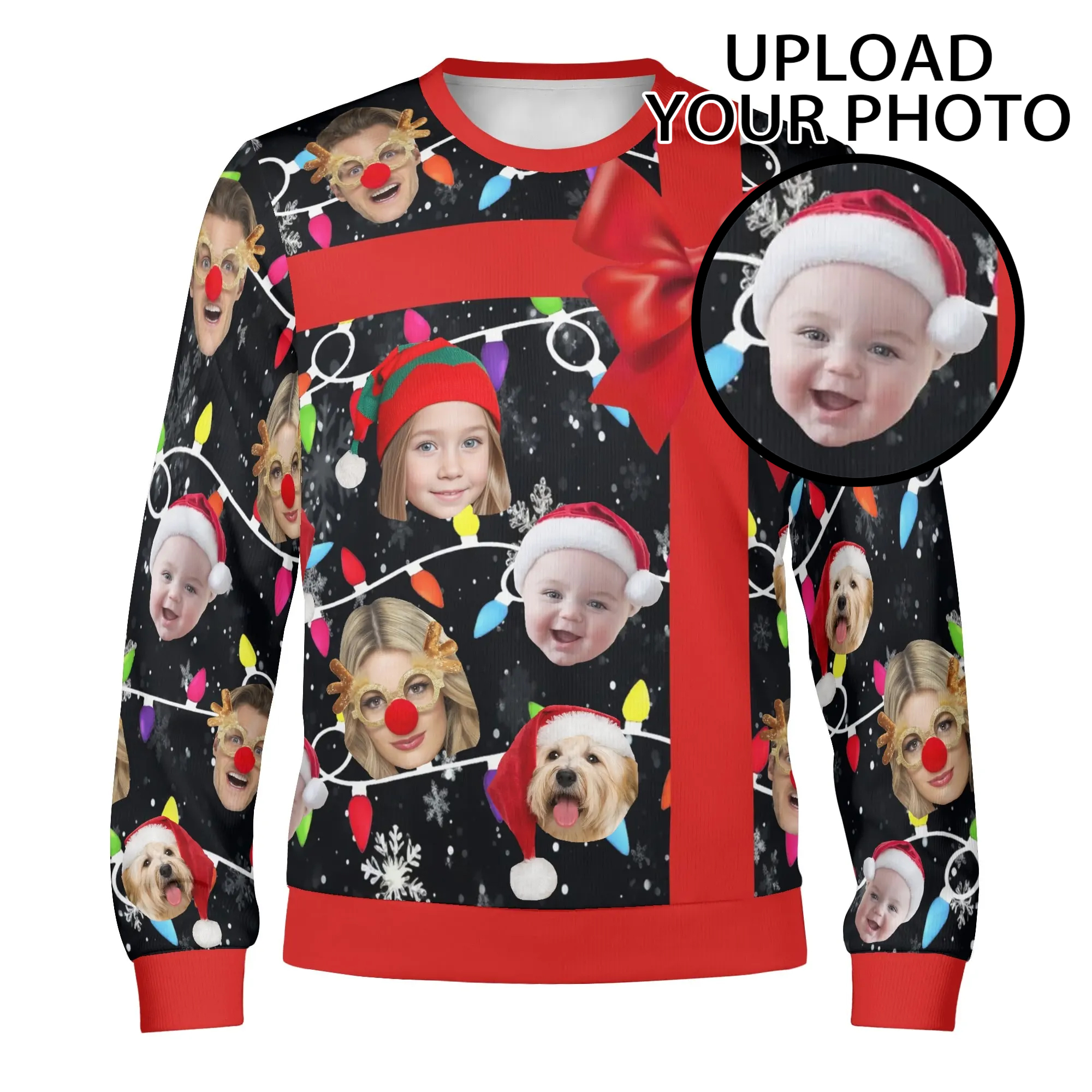 Unisex Custom Winter Christmas Pullover Sweatshirt