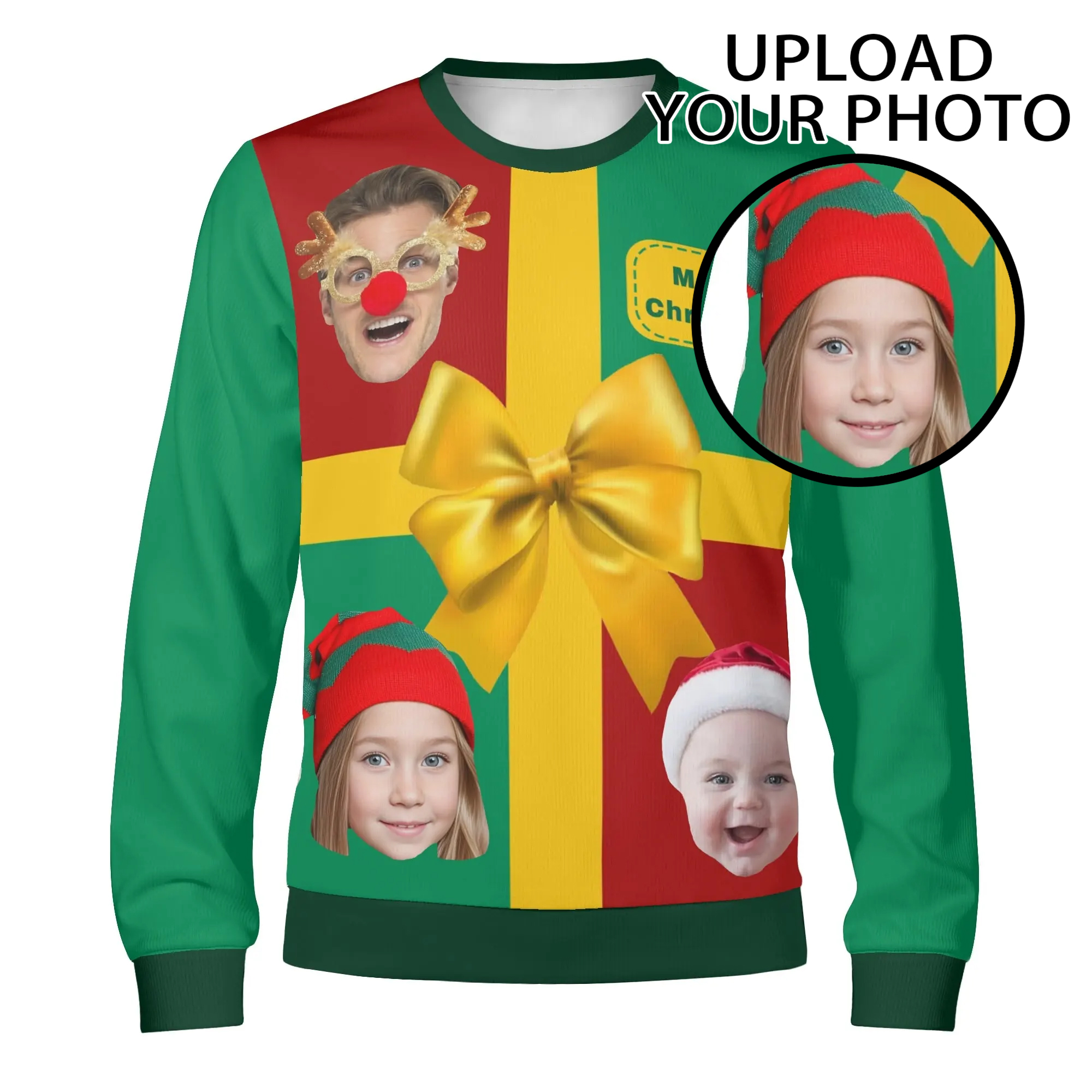 Unisex Custom Winter Christmas Pullover Sweatshirt