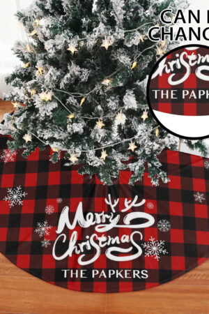 Merry Christmas Snowflake Tree Skirt for Xmas Decor Home 3 Sizes