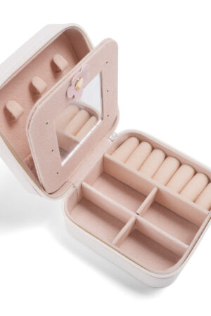 Square Jewelry Box Jewelry Organizer with Mirror for Her