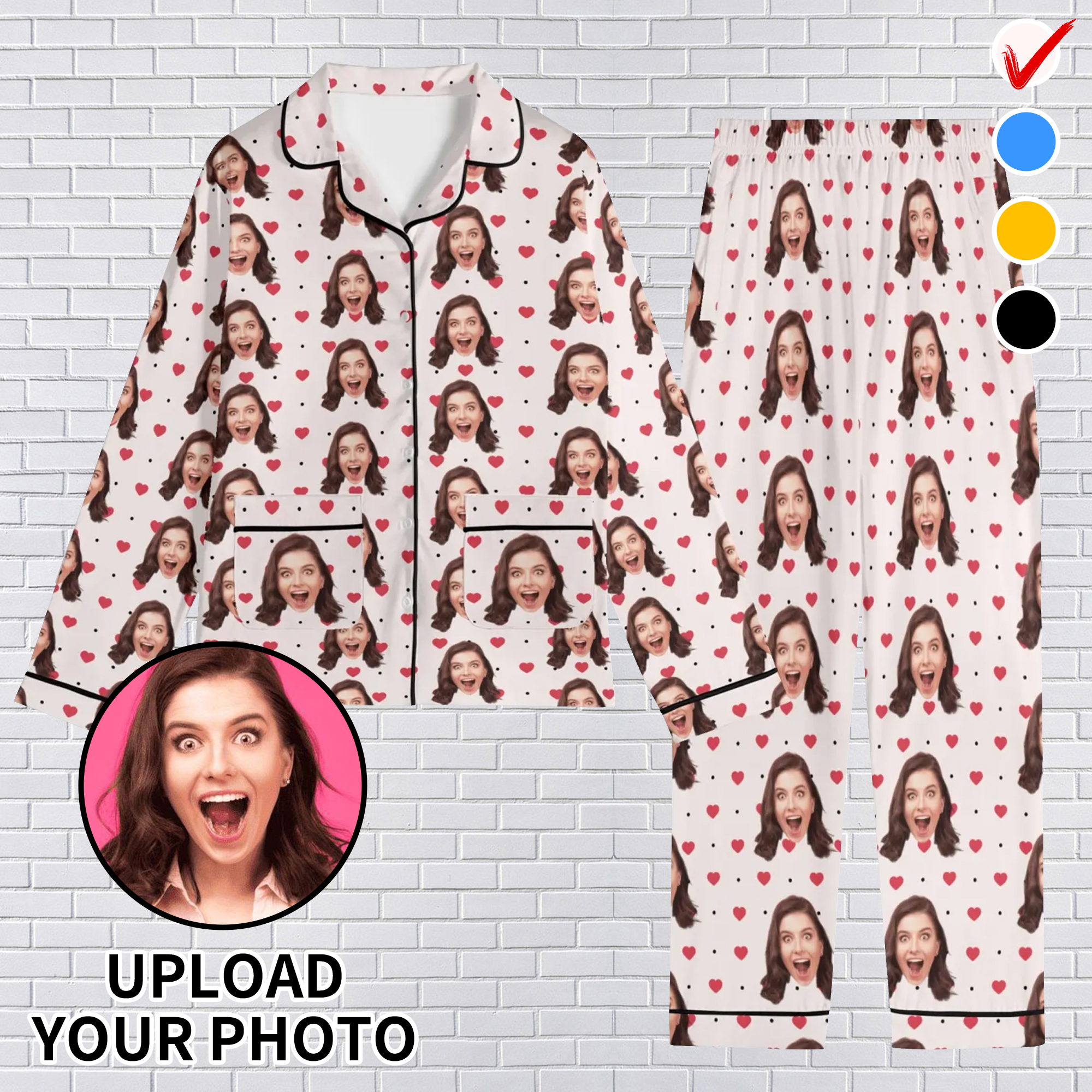 Unisex Long Sleeve Adult Nightwear Pajama Set