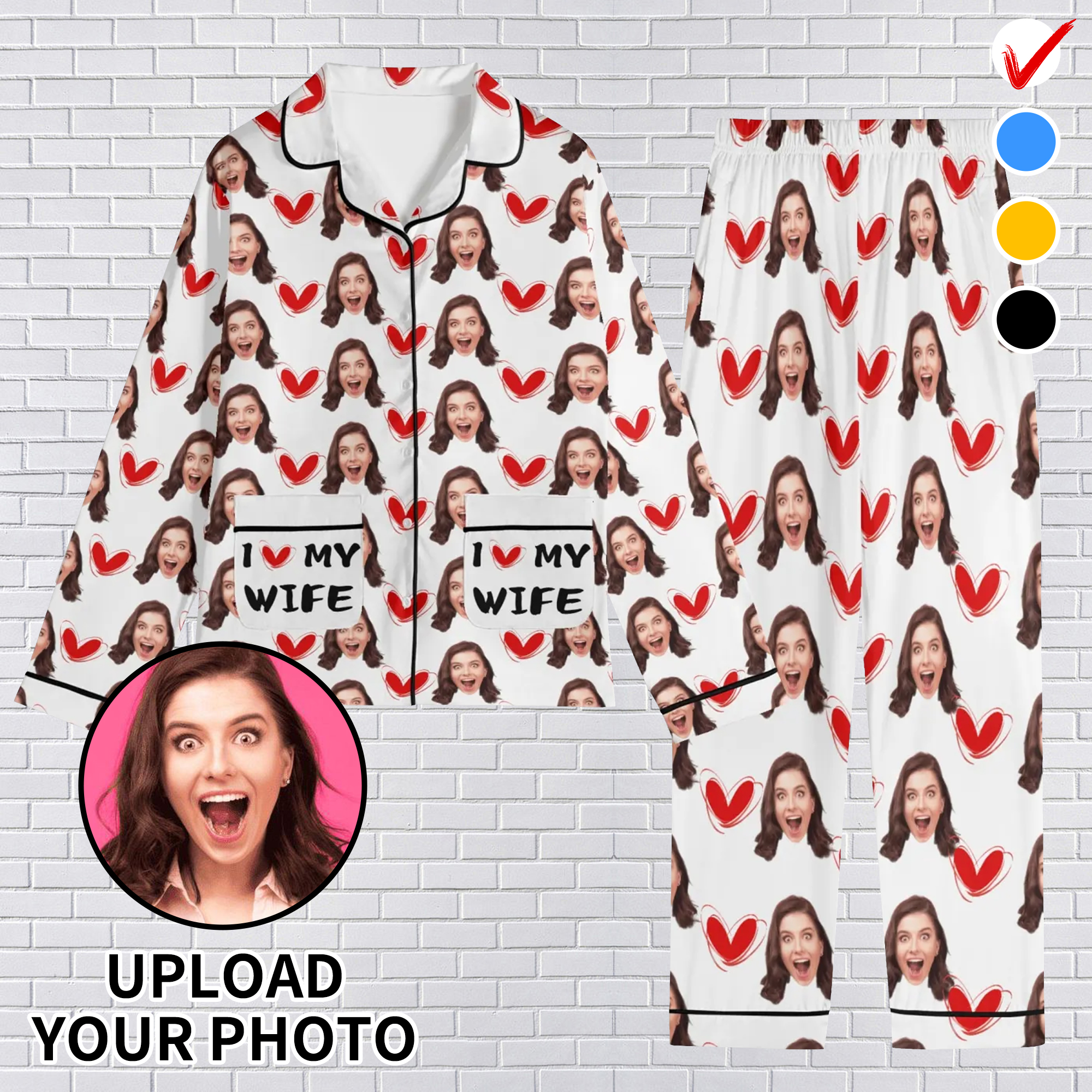 Unisex Long Sleeve Adult Nightwear Pajama Set