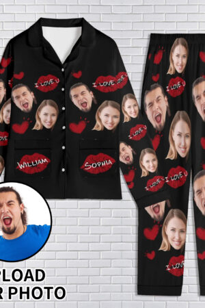 Unisex Long Sleeve Adult Nightwear Pajama Set