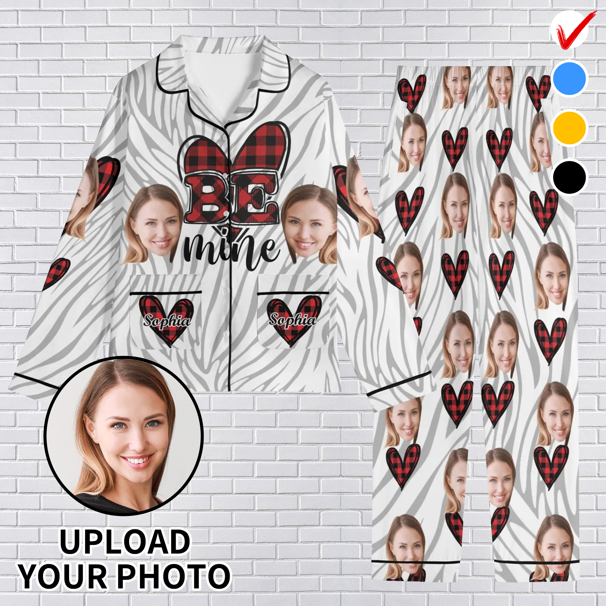 Unisex Long Sleeve Adult Nightwear Pajama Set