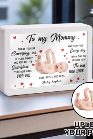 Rectangle LED Mirror Light - Personalized Photo Love Yourself Love Family