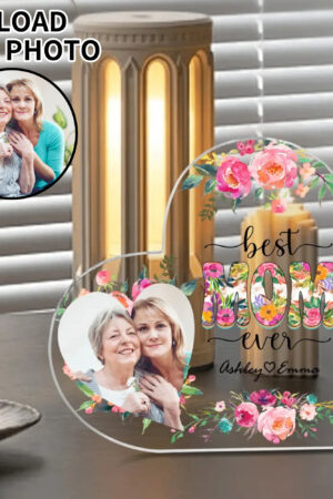 Heart Shaped Christmas Acrylic Keepsake Ornament Personalized Gift