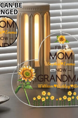 Heart Shaped Christmas Acrylic Keepsake Ornament Personalized Gift