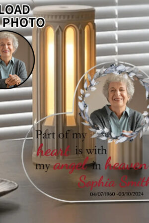 Heart Shaped Christmas Acrylic Keepsake Ornament Personalized Gift