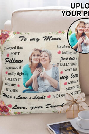 Personalized Peach Velvet Pillow Case Square Cushion Cover