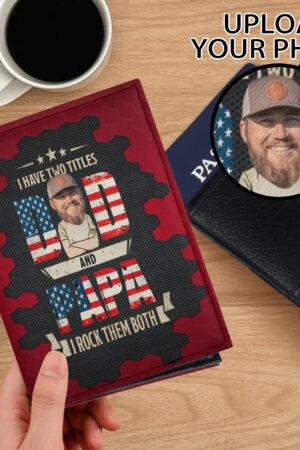 PU Leather Passport Case Business Name ID Card Holder