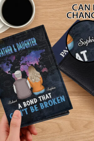 PU Leather Passport Case Business Name ID Card Holder