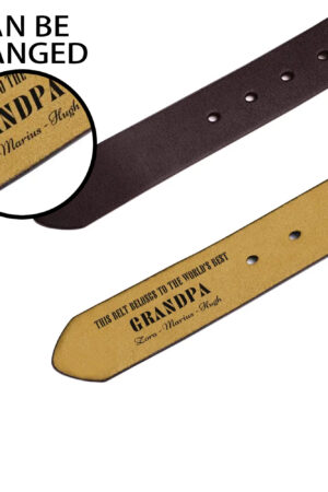 Engraved Leather Brown Belt Funny Personalized Gift For Husband Boyfriend