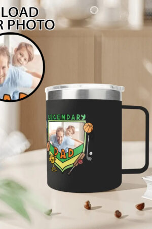 Custom 12oz Stainless Steel Coffee Mug Coffee Cup with Lid and Handle