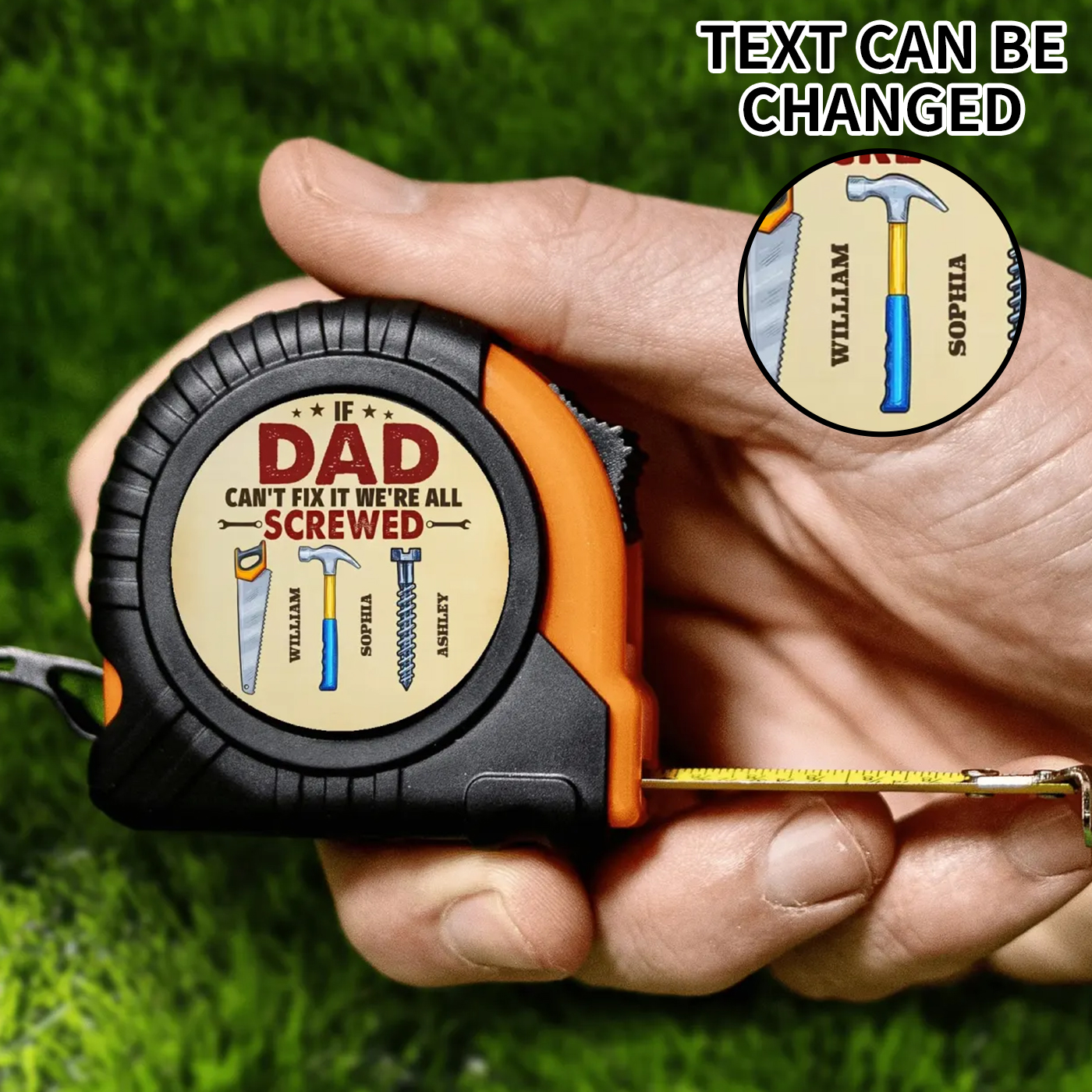 Personalized Dog Cat Dad Ever Tape Measure Tape 3 M