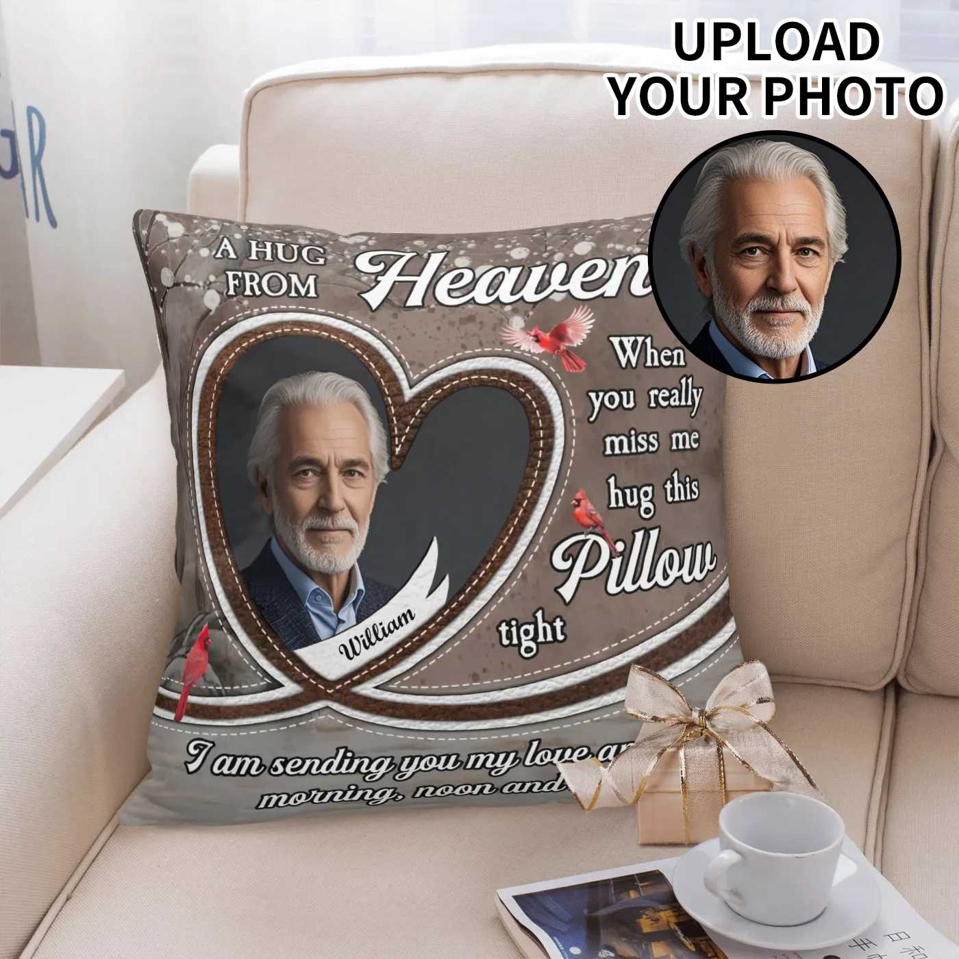 Personalized Peach Velvet Pillow Case Square Cushion Cover