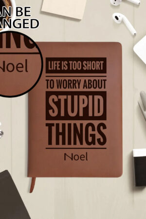 Engraved Brown Notebook Custom Journals Diary Gift for Friends Family