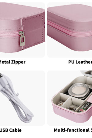 Custom Jewelry Box Makeup Box With LED Light For Women