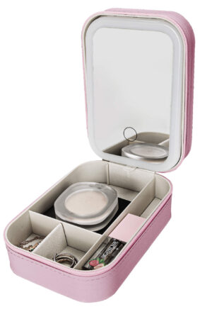 Custom Jewelry Box Makeup Box With LED Light For Women