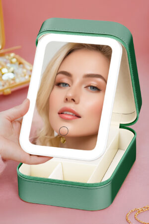 Custom Jewelry Box Makeup Box With LED Light For Women