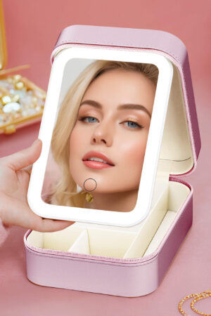 Custom Jewelry Box Makeup Box With LED Light For Women