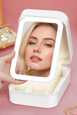 Custom Jewelry Box Makeup Box With LED Light For Women