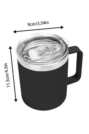 Custom 12oz Stainless Steel Coffee Mug Coffee Cup with Lid and Handle