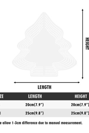 Christmas Tree Shape Hanging Wind Spinner for Garden Decor Yard Art