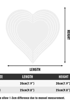 Heart Hanging Wind Spinner for Garden Decor Wedding Party