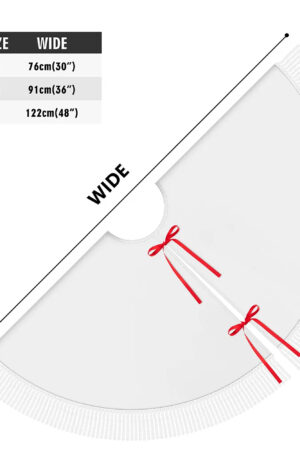 Merry Christmas Fringed Christmas Tree Skirts Decor Home 3 Sizes