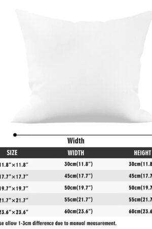 Personalized Pillow Case Cushion Cover 5 Square Sizes