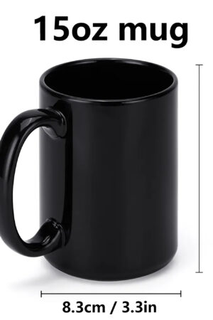 Black Ceramic Mug (15 oz)