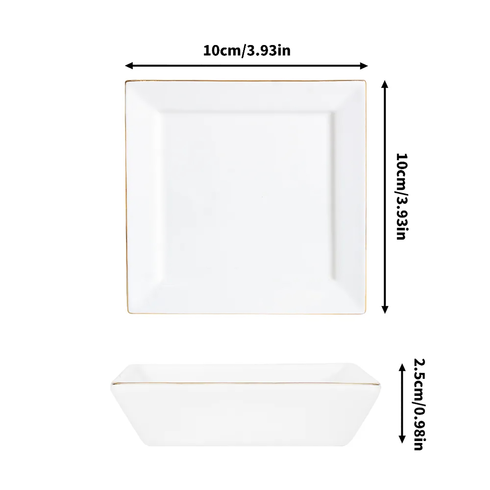 Custom Ceramic Square Dinner Plates Appetizer Plates 1 Pcs ,2 Pcs, 4 Pcs - Image 8