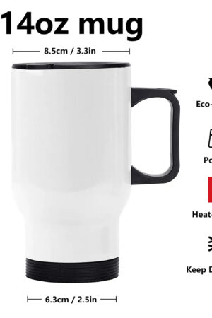Stainless Steel Travel Coffee Mug (14 oz)