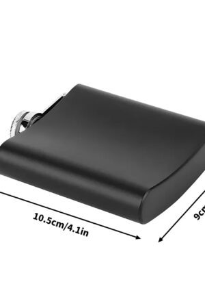 Personalized Hip Flask Set 7oz Black Stainless Steel with A Gift Box