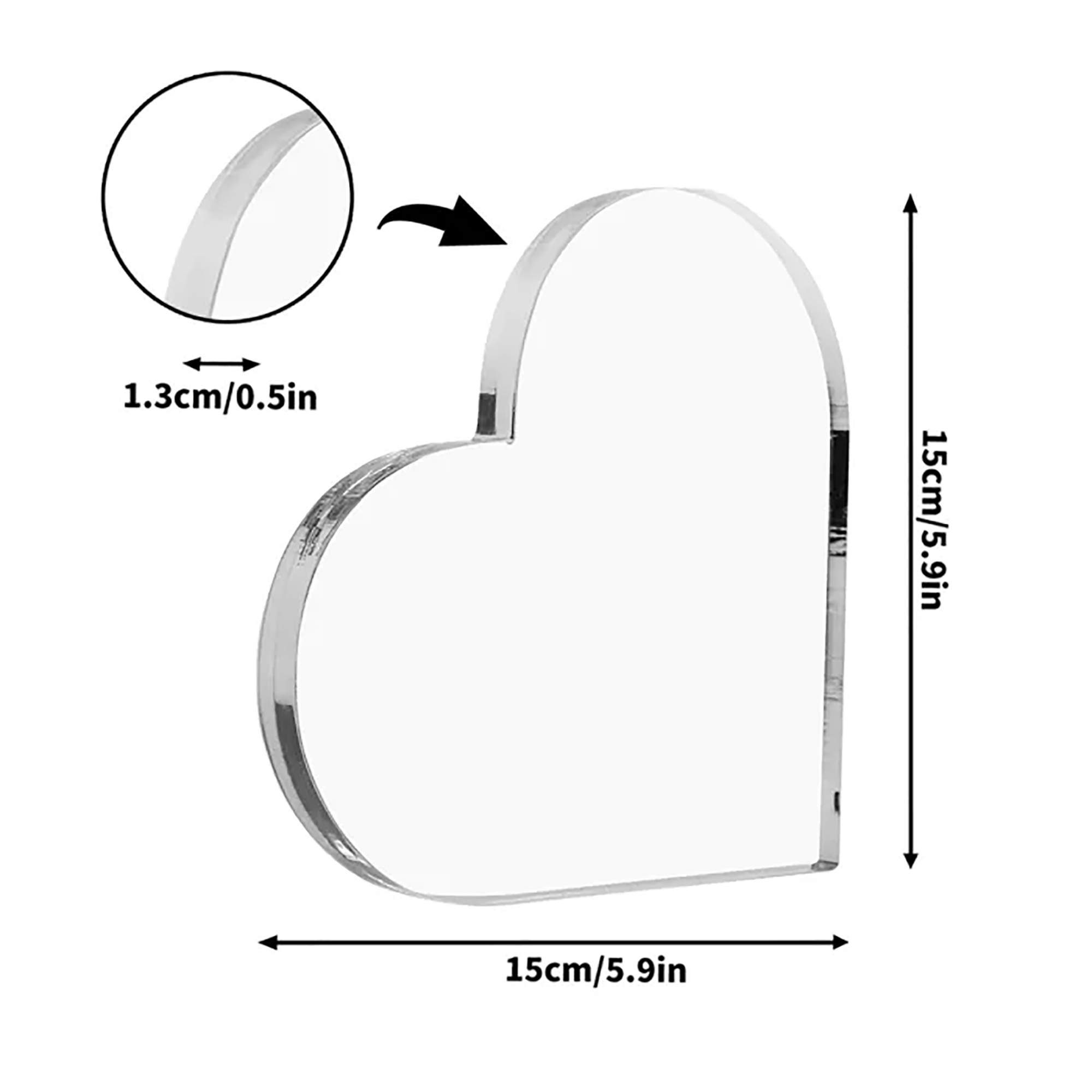 Heart Shaped Christmas Acrylic Keepsake Ornament Personalized Gift - Image 9